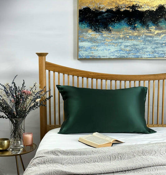 Silk Pillowcase - Dark Green